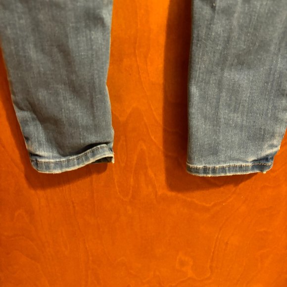 Wax Jean Butt I‎ Love You Juniors 9 Blue Denim Distressed - Picture 16 of 16